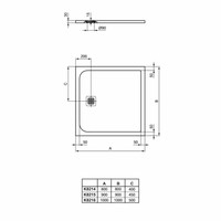 Douchebak Ideal Standard Ultra Flat Solid Vierkant (in 3 afmetingen) Grijs