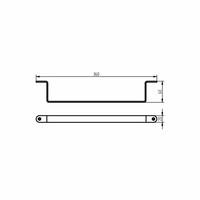Handdoekrek Ixi Enkel 36x6.3x2 cm RVS