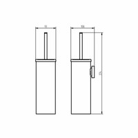 Toiletborstel Haceka Kosmos 38x10 cm Metaal Mat Wit