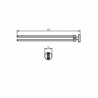 Handdoekhouder Kosmos Dubbel en Draaibaar 46 cm Mat Wit