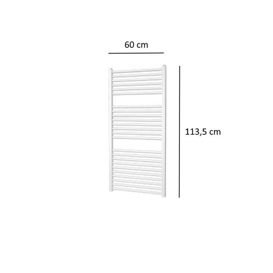 Designradiator Plieger Quadro 627 Watt Zijaansluiting 113,5x60 cm Wit