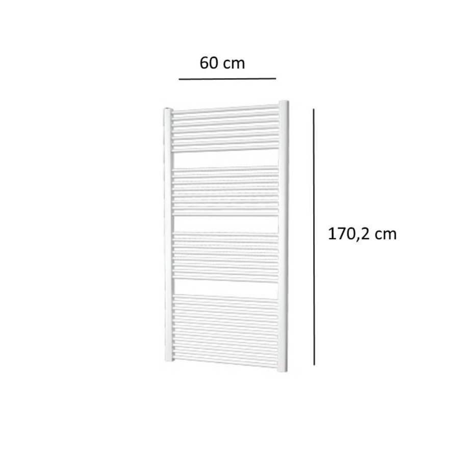 Designradiator Plieger Palermo 921 Watt Zijaansluiting 170,2x60 cm Wit