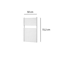 Designradiator Plieger Florian 391 Watt Vier Aansluitpunten 72,2x50 cm Wit