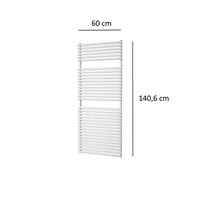 Designradiator Plieger Florian 881 Watt Vier Aansluitpunten 140,6x60 cm Wit