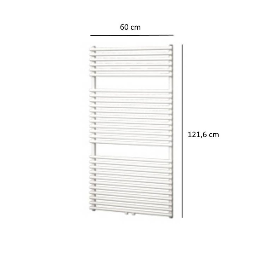 Designradiator Plieger Florian Enkel 750 Watt Middenaansluiting 121,6x60 cm Wit