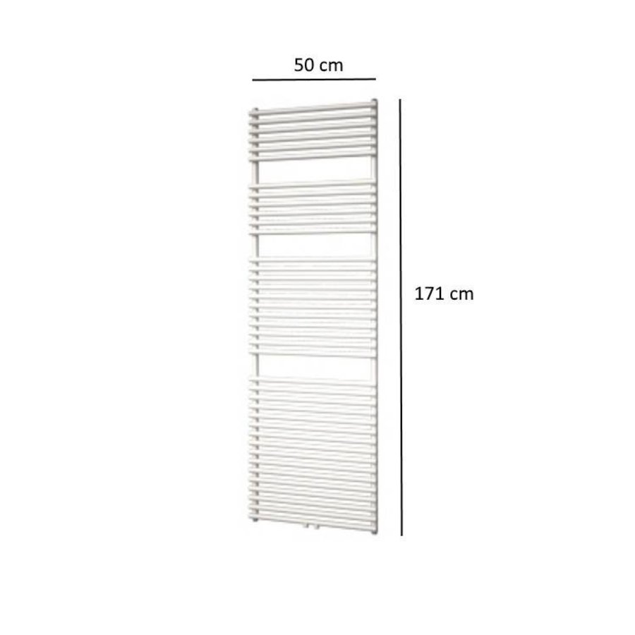 Designradiator Plieger Florian Enkel 901 Watt Middenaansluiting 171x50 cm Wit