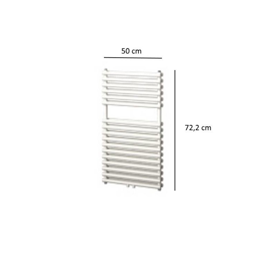 Designradiator Plieger Florian Dubbel 505 Watt Middenaansluiting 72,2x50 cm Wit