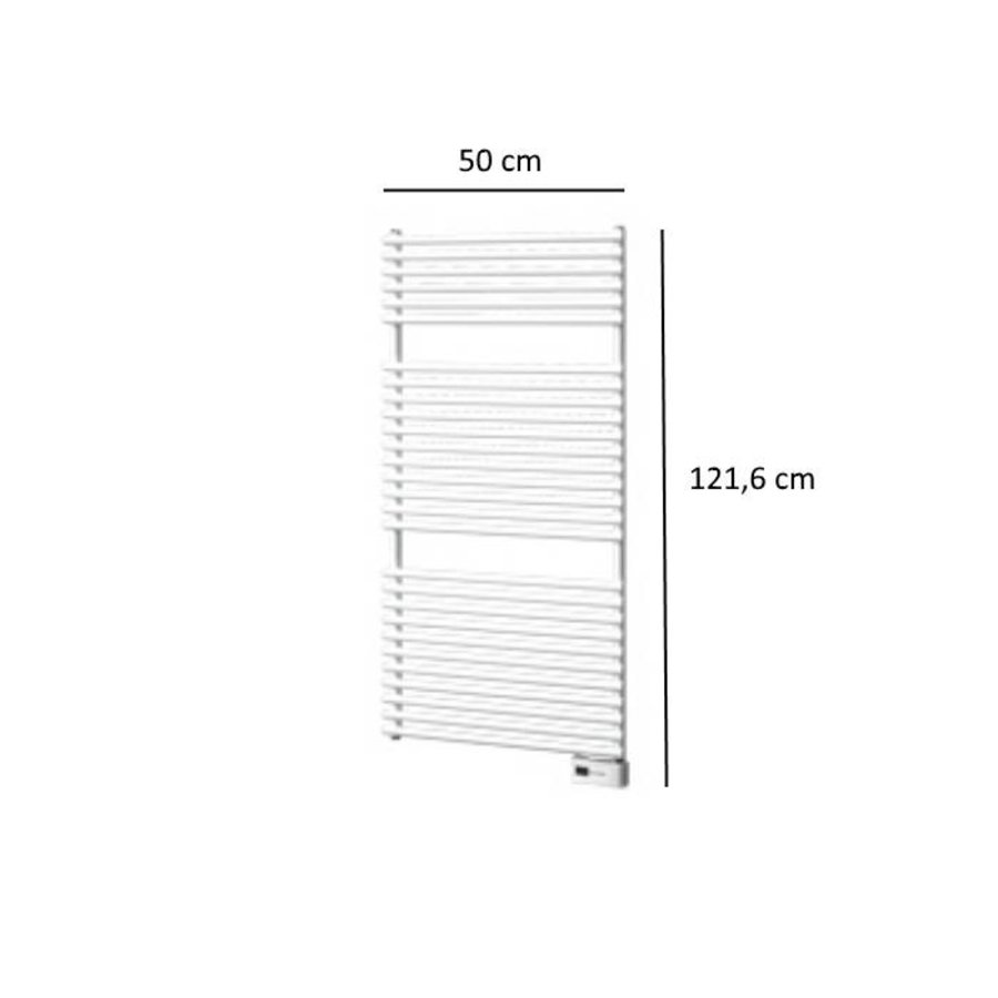 Designradiator Plieger Florian 800 Watt 121,6x60 cm Wit Dalen