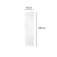 Designradiator Plieger Cavallino Retto Enkel 910 Watt Middenaansluiting 180x45 cm Wit