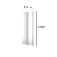 Designradiator Plieger Cavallino Retto Enkel 1506 Watt Middenaansluiting 180x75,4 cm Wit