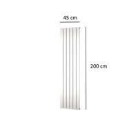 Designradiator Plieger Cavallino Retto Enkel 999 Watt Middenaansluiting 200x45 cm Wit