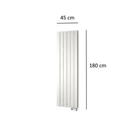 Designradiator Plieger Cavallino Retto Elektrisch 1000 Watt 180x45 cm Wit