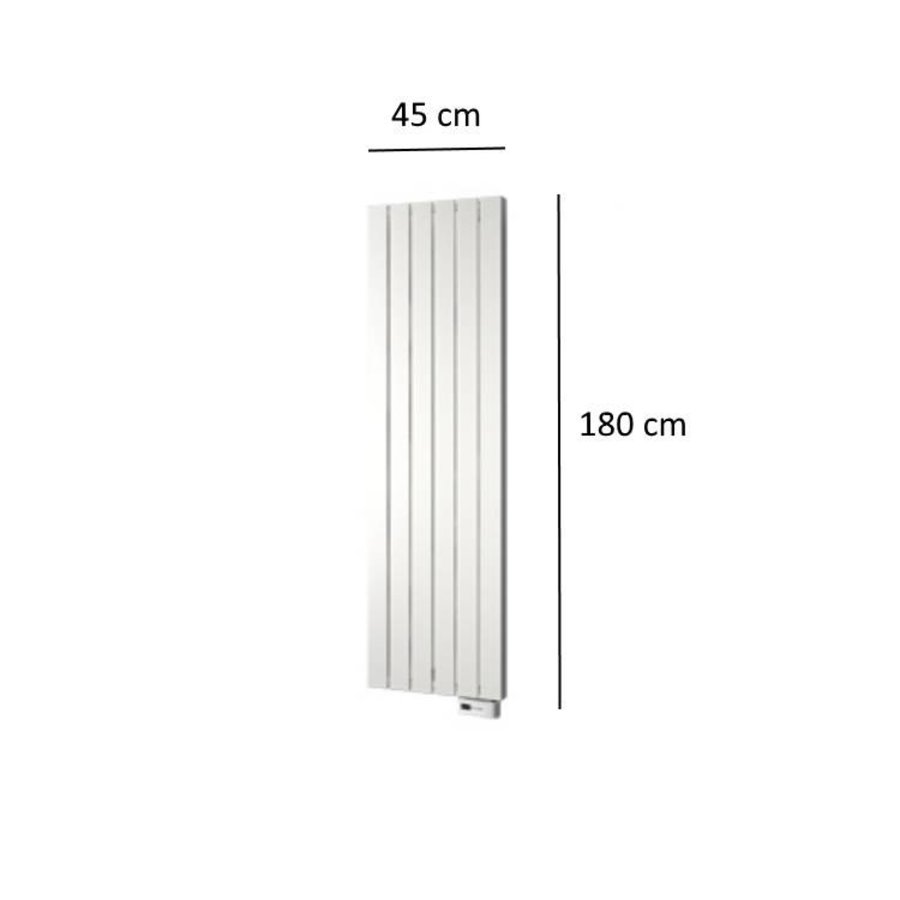 Designradiator Plieger Elektrisch 1000 Watt 180x45 cm Wit Megadump Dalen