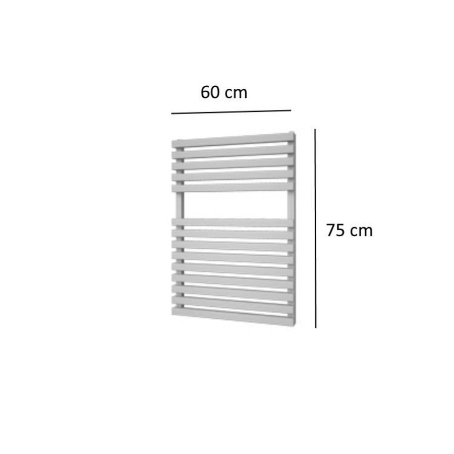 Designradiator Plieger Lugo 495 Watt Vier Aansluitpunten 75x60 cm Wit