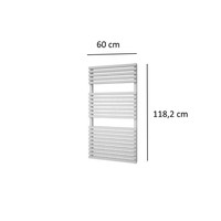 Designradiator Plieger Lugo 748 Watt Vier Aansluitpunten 118,2x60 cm Wit