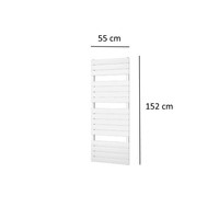 Designradiator Plieger Genua 800 Watt Zijaansluiting 152x55 cm Wit