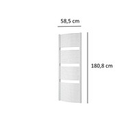 Designradiator Plieger Onda 1112 Watt Zijaansluiting 180,8x58,5 cm Wit