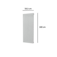Designradiator Plieger Antika Retto 2223 Watt Middenaansluiting 180x59,5 cm Wit