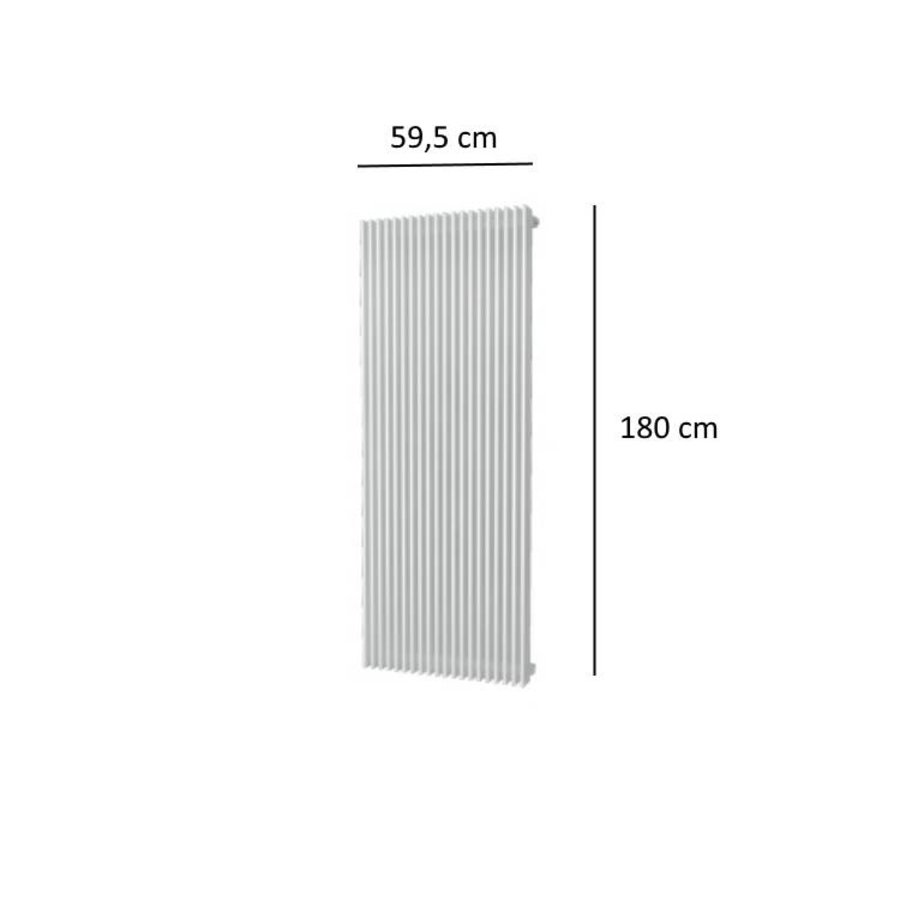 Designradiator Plieger Antika Retto 2223 Watt Middenaansluiting 180x59,5 cm Wit