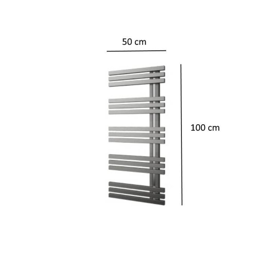 Designradiator Plieger Inox Suono Sinistra/Destra Middenaansluiting Inox-Look (twee varianten)