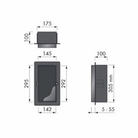 Inbouwnis LoooX T-BoX 15x30x10cm Betegelbaar RVS