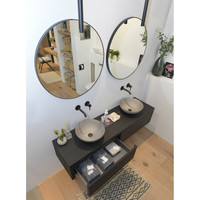 Spiegel LoooX Mirror Black Line Round Ø 70cm