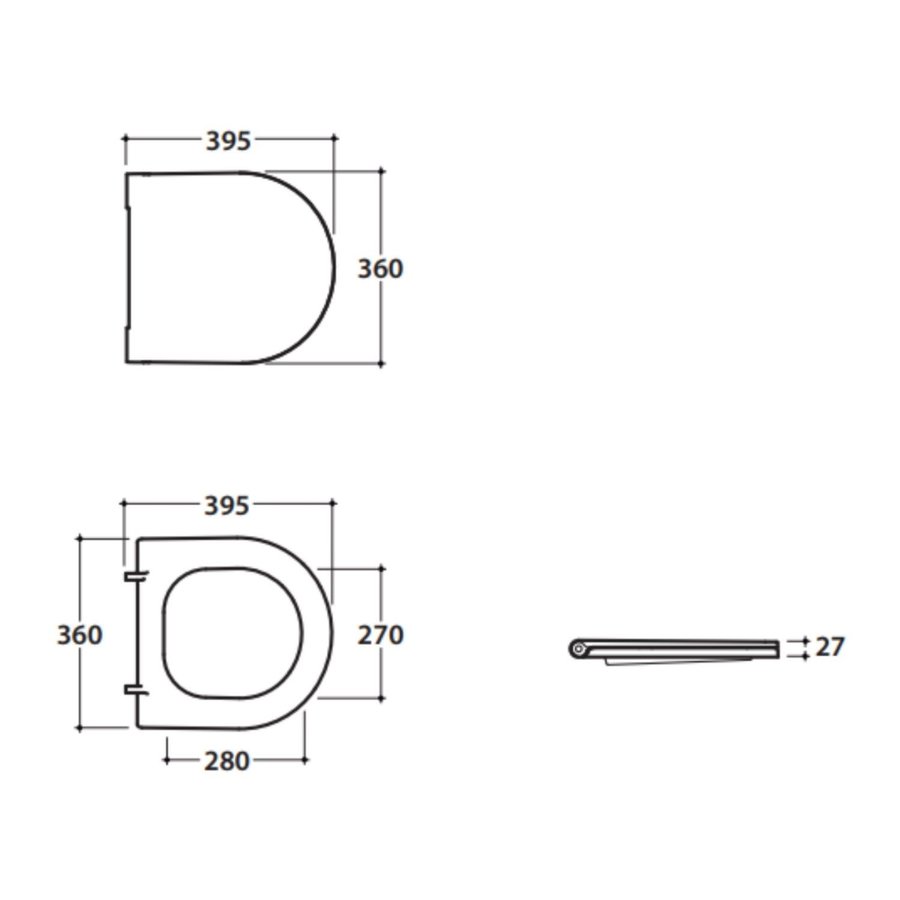 Toiletzitting Luca Sanitair Forty 3 Softclose Wit