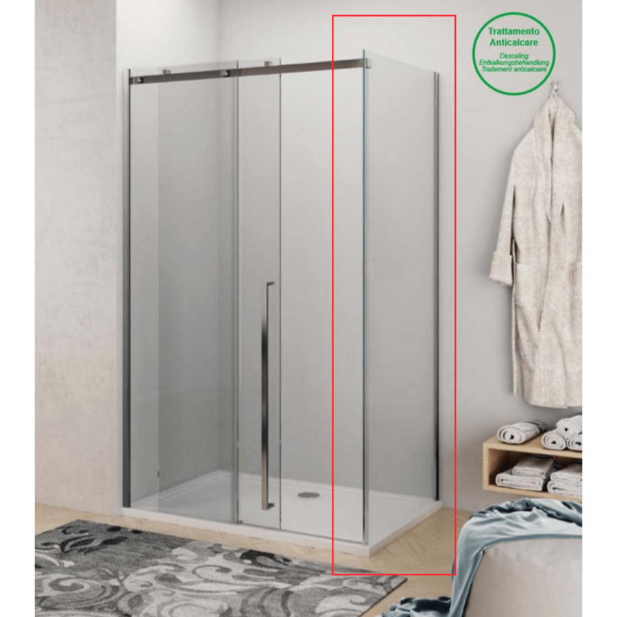 Zijwand voor Douchecabine Lacus La Maddalena 80x210 cm 8mm Helder Glas