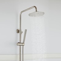 Regendouche BWS Exclusive 20cm met Staafhanddouche 304 RVS