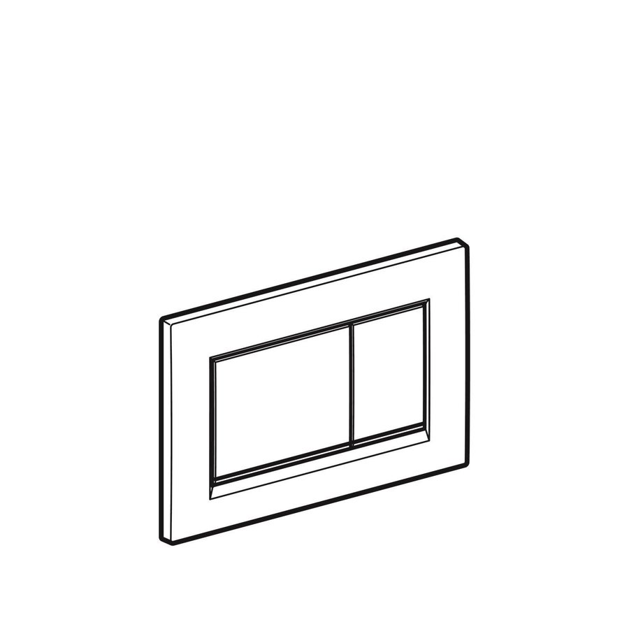 Drukplaat Geberit Sigma 20 Square DF Mat Zwart