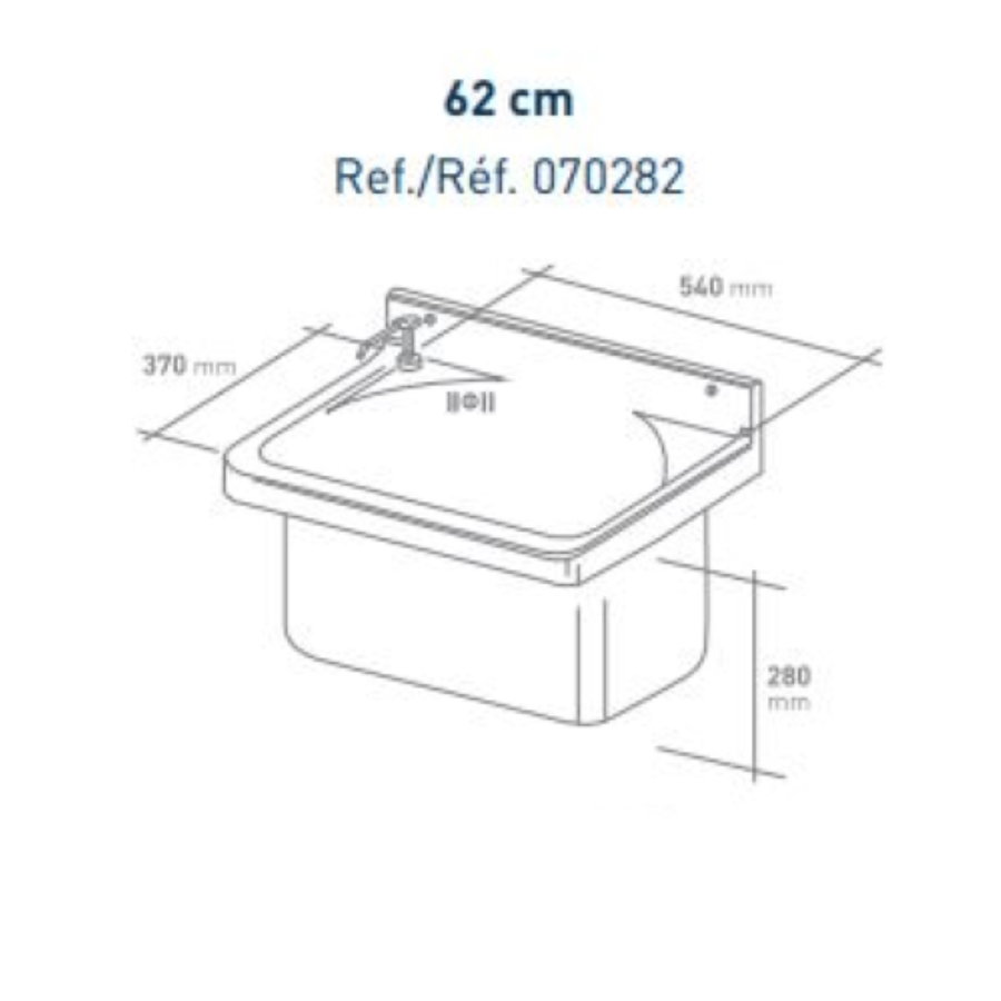 NIET MEER LEVERBAAR Uitstortgootsteen VMK GO Reo Kunststof Wit Met Zeeppomp