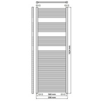 Designradiator Haceka Sahara Adoria 59x162,4 cm Wit (897 Watt)