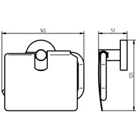 Toiletrolhouder Haceka Kosmos Tec met Klep Mat Chroom