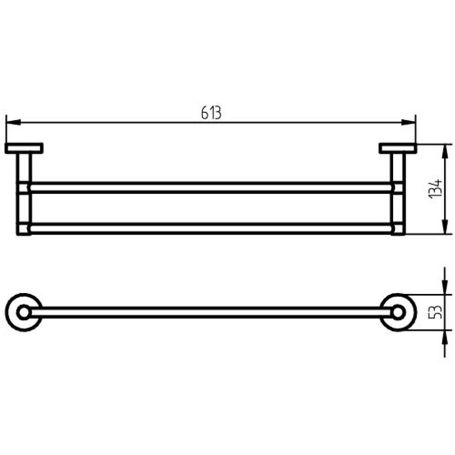 Handdoekhouder Haceka Kosmos Tec 62 cm Mat Chroom