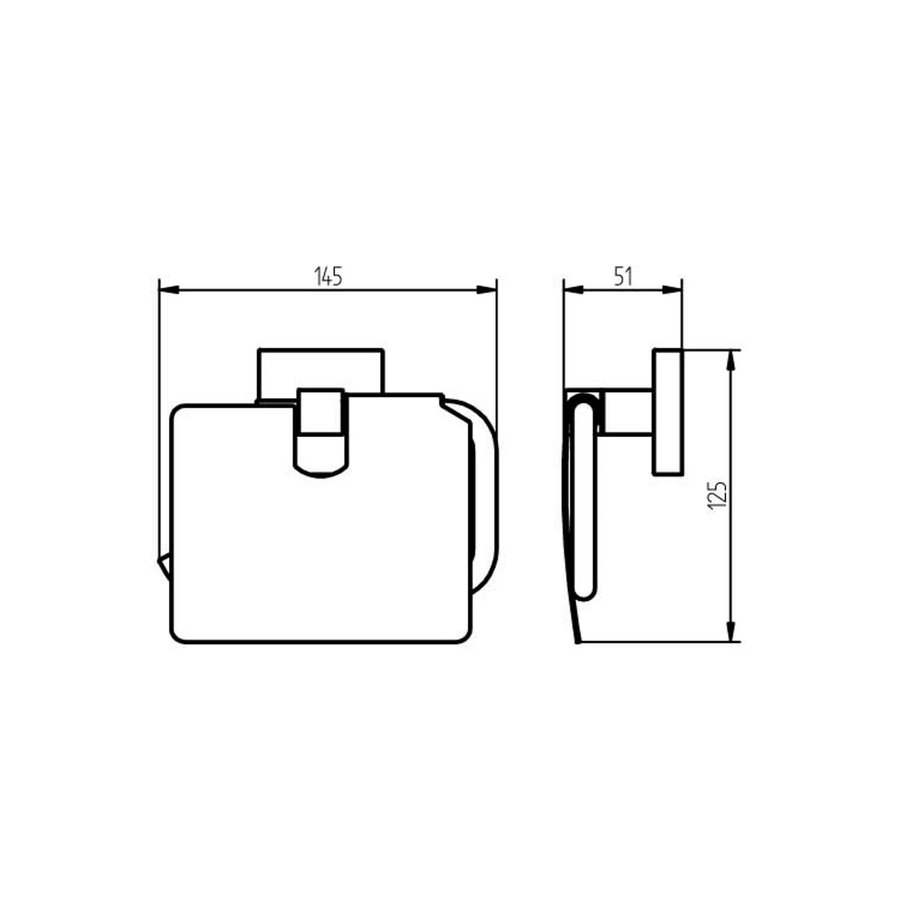 Toiletrolhouder Haceka Mezzo met Klep Chroom