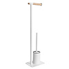 Cipi Toiletborstelhouder met Handdoekhouder Cipi Porta 20x77x16 cm Metaal Wit