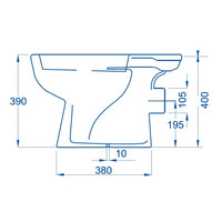 Vrijstaande Toiletpot Van Marcke ISIFIX Vloeraansluiting (H(PK) 21.5 cm Wit