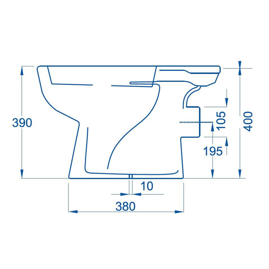 Vrijstaande Toiletpot Van Marcke ISIFIX Vloeraansluiting (H(PK) 21.5 cm Wit