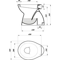 Vrijstaande Toiletpot Van Marcke ISIFIX Verborgen Vloeraansluiting S 12 cm Wit