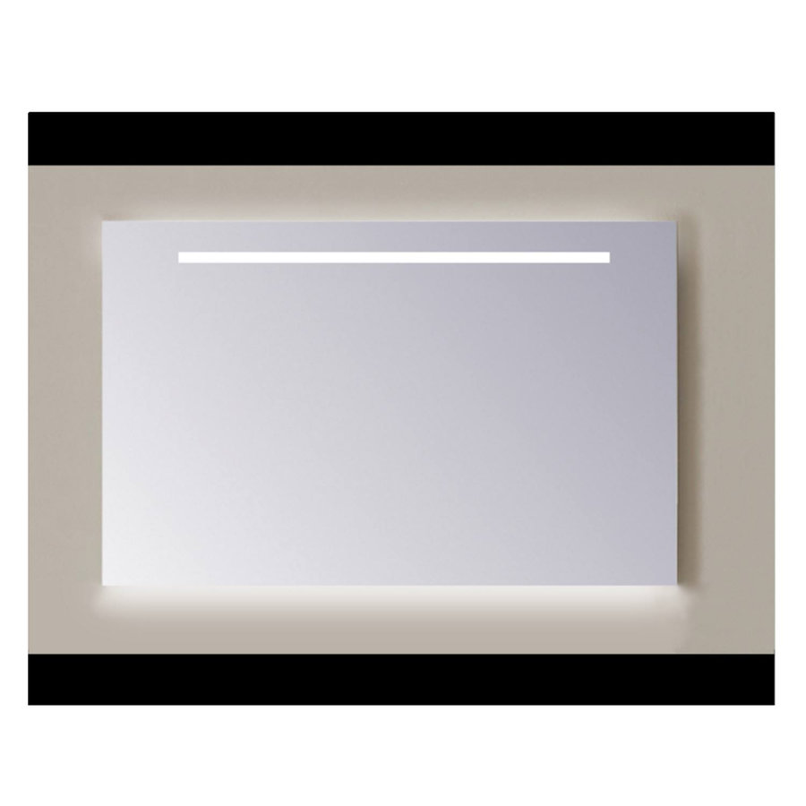 Spiegel Sanicare Q-mirrors 60 x 75 cm Warm White LED Ambi Licht Onder PP Geslepen