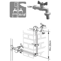 Dubbele Dienstbolkraan Go by van Marcke ECO 1/2 Mat Chroom