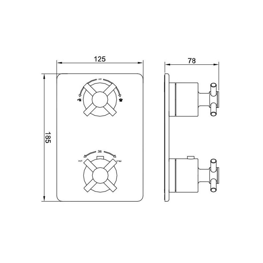 Thermostatische Inbouw Regendouche Set Wiesbaden Type 133 Wanddarm Ufo 30 cm Rond incl. Inbouwdeel