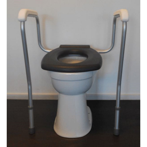 Toiletsteun Handicare Linido met Hulppoot 53x81 cm in Hoogte Verstelbaar Wit 