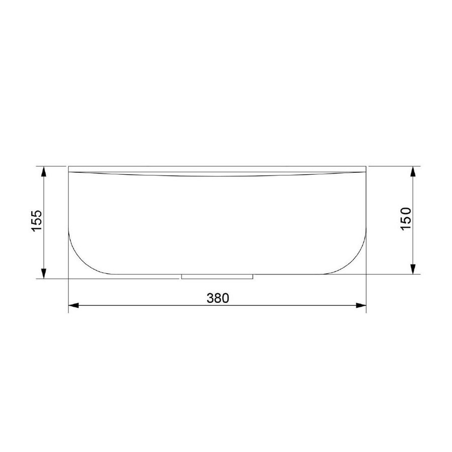 Wastafel Ideavit Solidcap 6.0 Opbouw 50x38x15.5 cm Solid Surface Mat Wit