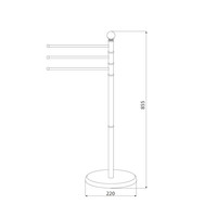 Handdoekhouder Sapho Samba Vrijstaand 85.5 cm RVS