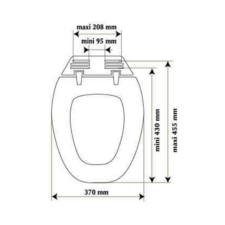 Toiletzitting Allibert Atlas Afklikbaar 37x5,1x48 cm Geperst Hout Wit