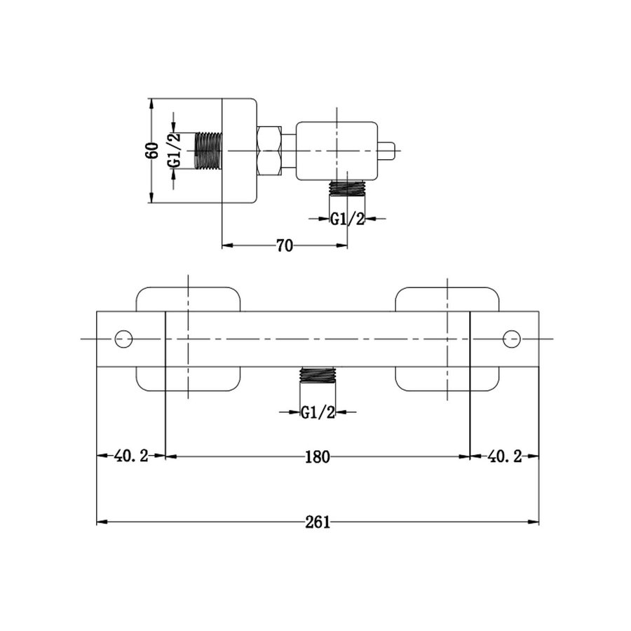 Thermostatische Douchemengkraan Schutte Signo Chroom