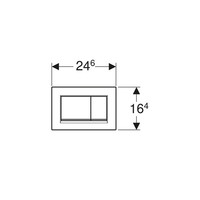 Bedieningsplaat Geberit Sigma 30 DF Mat Wit