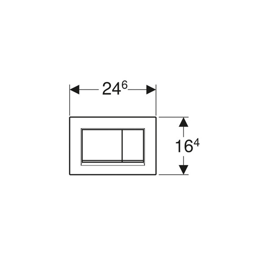 Bedieningsplaat Geberit Sigma 30 DF Mat Wit