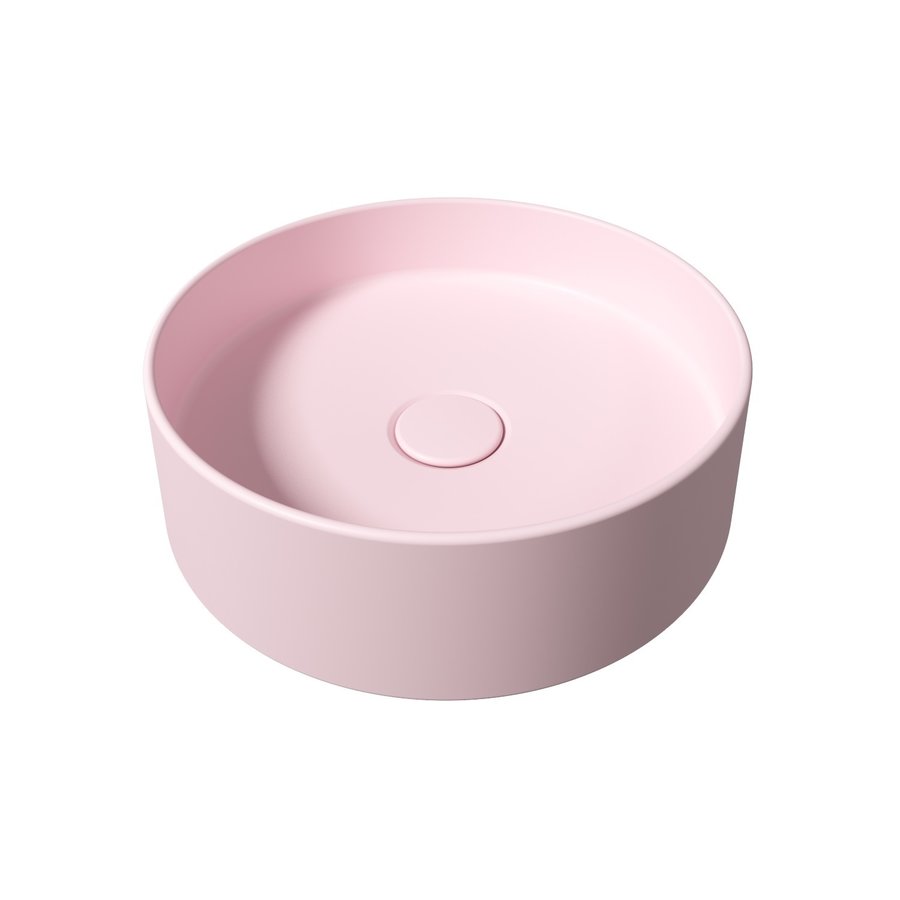 Opbouw Wastafel Salenzi Hide Circle 40x12 cm Mat Roze